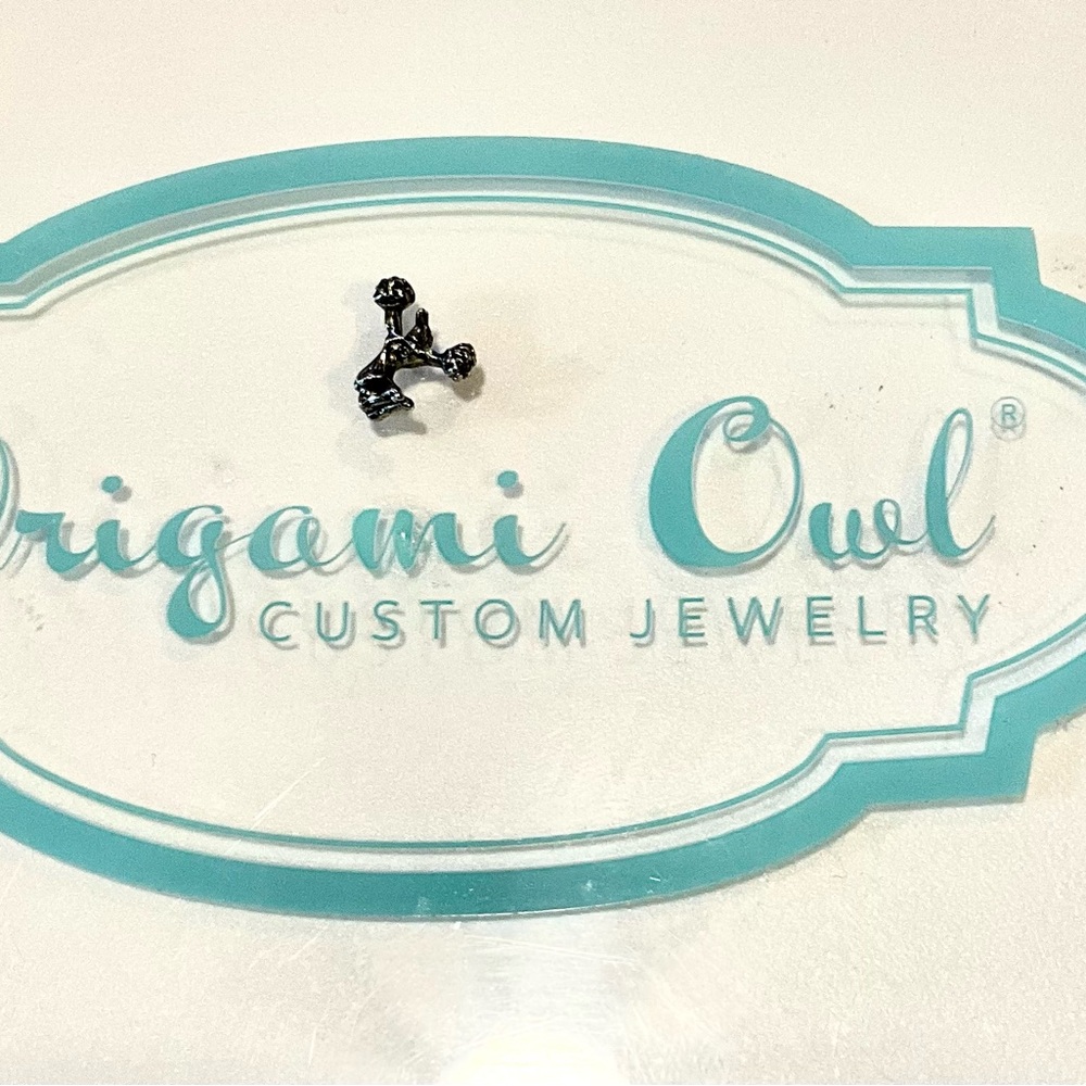 Origami Owl Silver Cheerleading Cheer Necklace Bracelet Charm